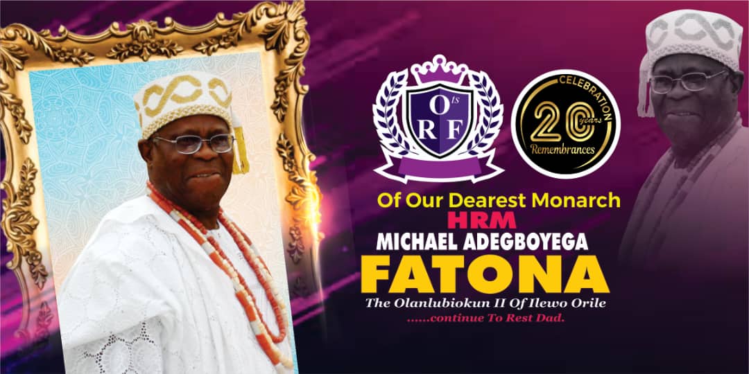 20th Royal Remembrance of HRM Oba Dr.Michael Adegboyega Fatona ...